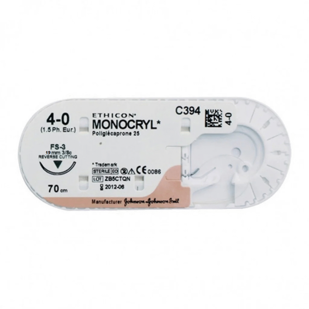 Monocryl 4/0 Résorbable CT 19mm Prix Maroc