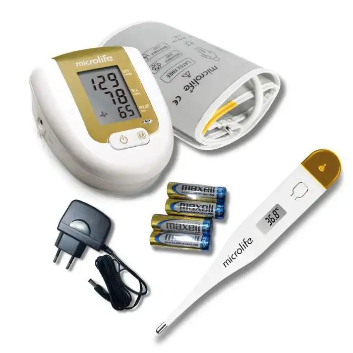 Tensiomètre Électronique Bras Microlife Gold BA-3AG1 avec Thermomètre