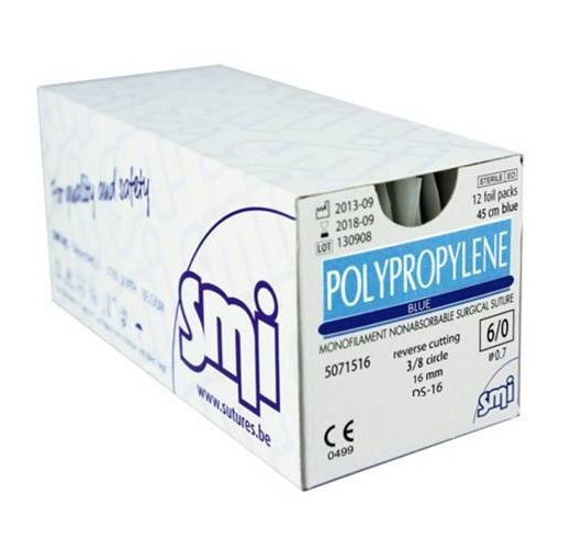 Fil de Suture Polypropylène 6/0 Double Aiguille Non Résorbable